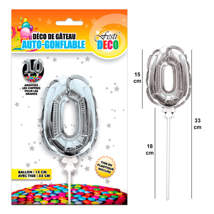 Festivitré Deco 3 Gateaux Bougie 0 Ballon