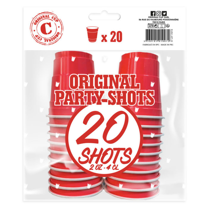 Festivitré 20 Shooters Rouges 4cl 6