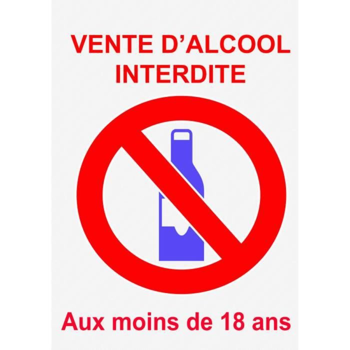 Festivitré Panneau Vente D Alcool Interdite Aux Moins De 18 A