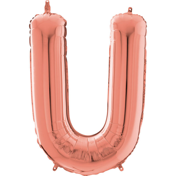 Festivitré Https Fournisseur Ballon Decoration.com Wp Content Uploads 2018 11 Lettre U Rose Gold 26 Pouces