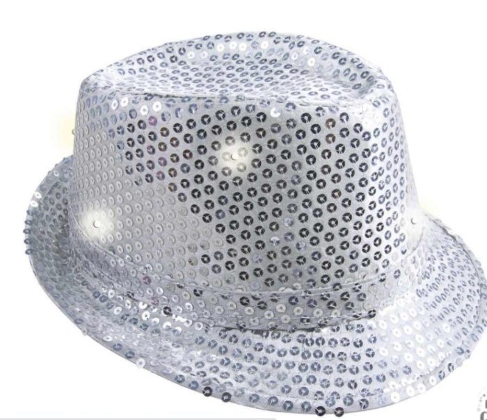 Festivitré CHAPEAU SEQUINS ARGENT LUMINEUX