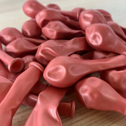Festivitre 25 Ballons Metal Rose Gold 13cm