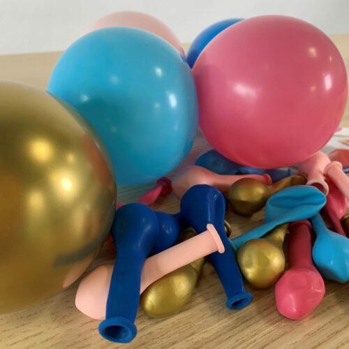 Festivitre Zoom Pochette Ballon Rose Or Bleu