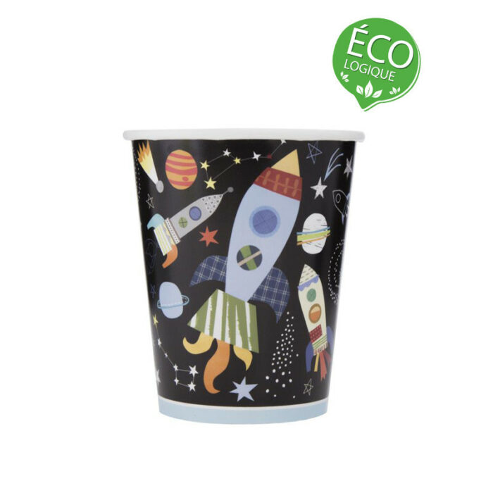 Festivitre 8 Gobelets 27 Cl Outer Space Ecologique