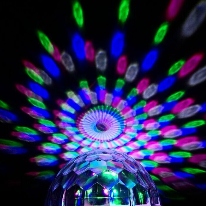 Festivitre Demie Sphere A Led 6x3w Rgbwap Finition Noire 5