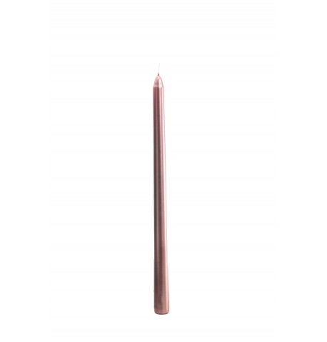 Festivitre Set 2 Bougies Flambeau Or Rose Metal 30cm