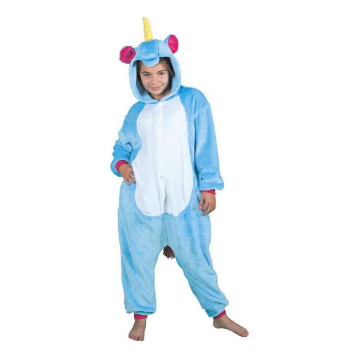Festivitre Costume Kigurumi Licorne Bleue Enfant T 11 14 Ans