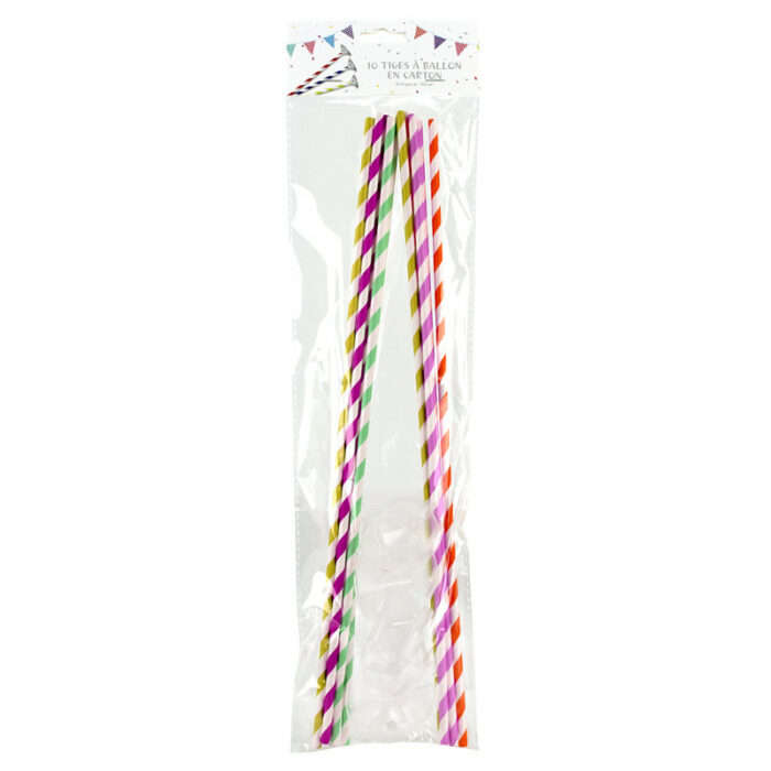 Festivitre 10 Tiges A Ballon 40 Cm Biodegradable Mini Coupe En Plastique Recyclable 1