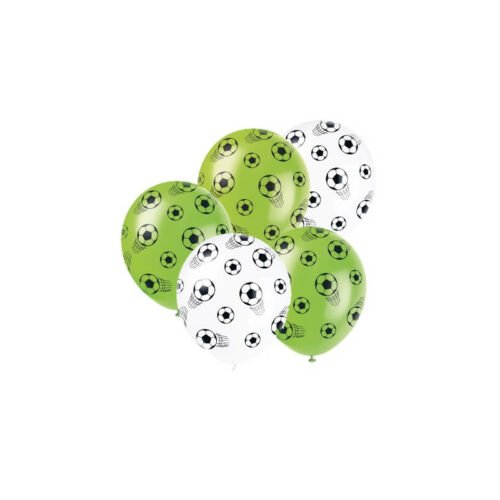 Festivitre 12 Ballons Latex 30 Cm Football 6 Blancs 6 Verts 1