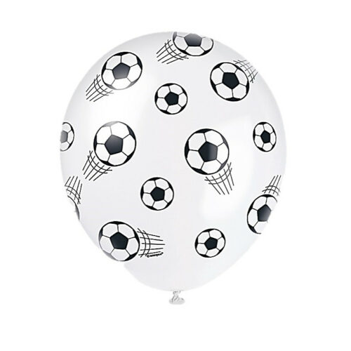 Festivitre 12 Ballons Latex 30 Cm Football 6 Blancs 6 Verts