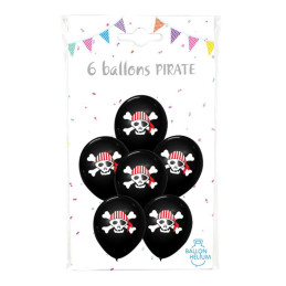 Festivitre 6 Ballons Latex Pirate 30 Cm 1