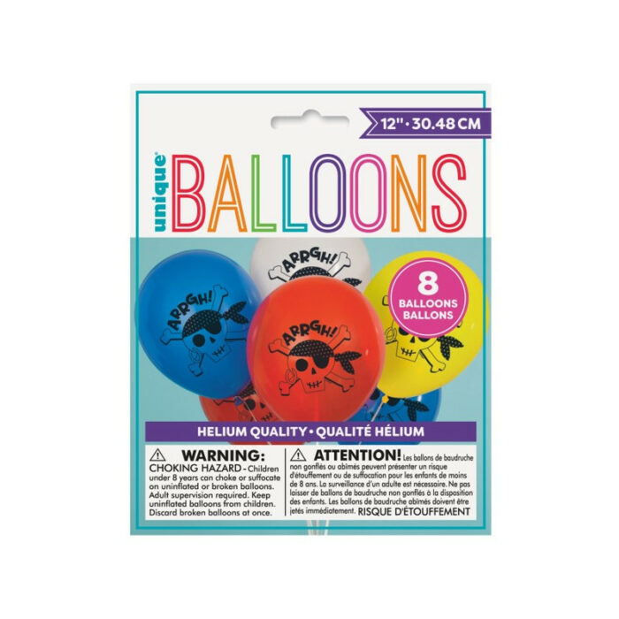 Festivitre 8 Ballons Latex 23 Cm Ahoy Pirate 2