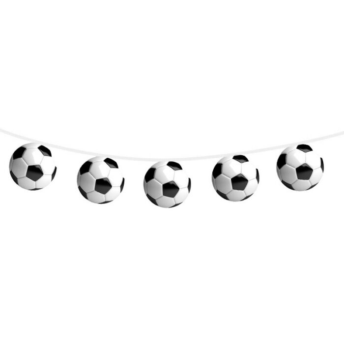 Festivitre Guirlande Papier 15 Fanions 5m Ballons D E Foot Diam 19cm 1