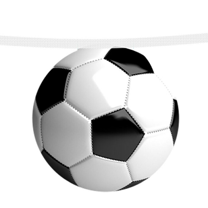 Festivitre Guirlande Papier 15 Fanions 5m Ballons D E Foot Diam 19cm