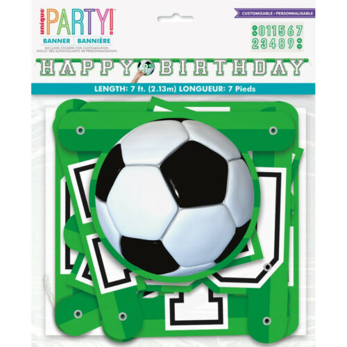 Festivitre Guirlande Personnalisable 3d Foot Happy Birthday 213cm