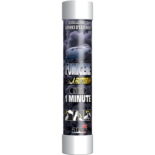 Festivitre 33093 TUBE FUMIGENE A FROTTOIR 1MN NOIR
