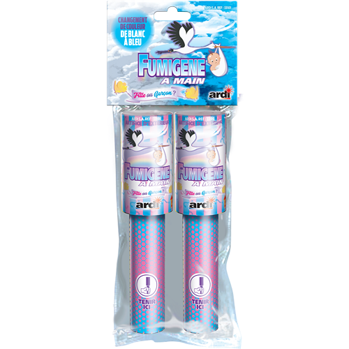 Festivitre 33101 FUMIGENE A MAIN A CHANGEMENT DE COULEUR BLANC A BLEU