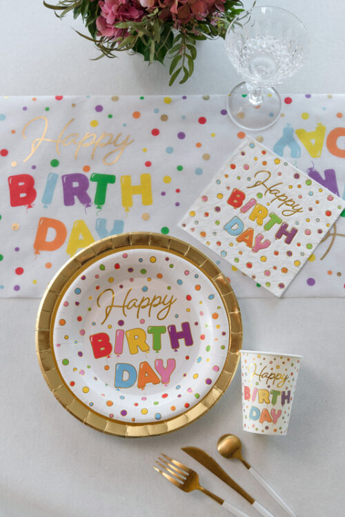ANNIVERSAIRE CONFETTIS COLORES