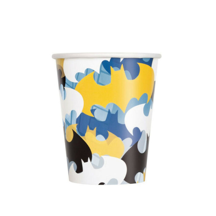 Festivitre 8 Gobelets Carton 25 Cl Batman Ecologique