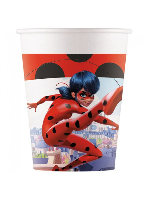 Festivitre 8 Gobelets Ladybug 200ml Miraculous Les Aventures De Ladybug Et Chat Noir 1