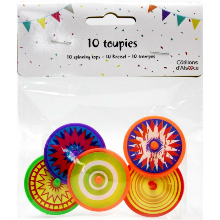 Festivitre Set De 10 Toupies Assorties 1