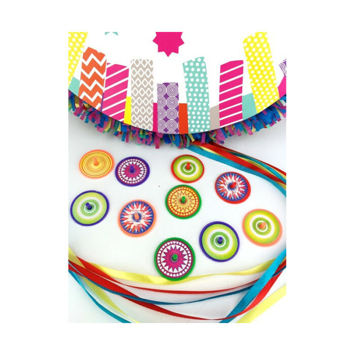 Festivitre Set De 10 Toupies Assorties