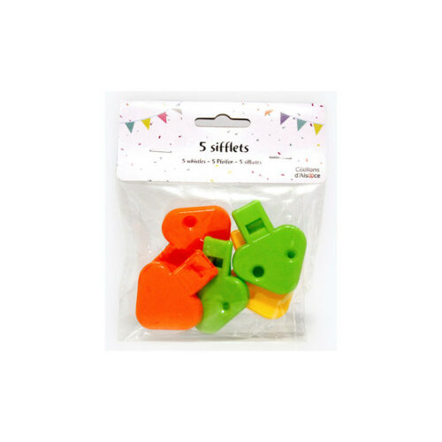 Festivitre Set De 5 Sifflets Plastiques 1