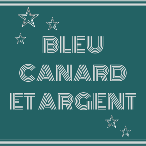 ANNIVERSAIRE BLEU CANARD ET ARGENT